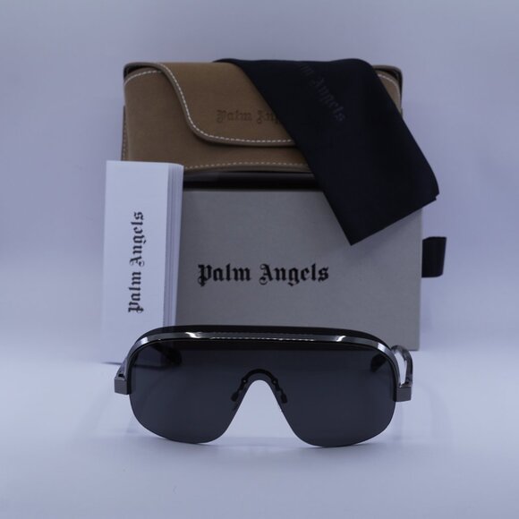 Palm Angels PERI10I KING 7607 Shield Sunglasses - Black/Grey - Picture 2 of 9